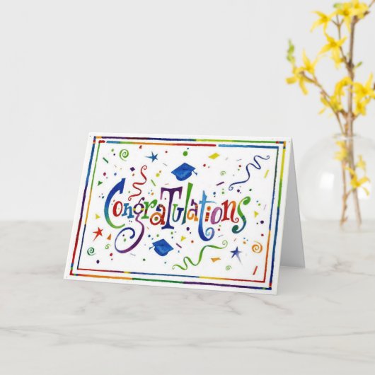 おめでとう カード (黄色い花)