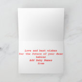 おめでとう《キリスト教》洗礼式や命名式Twinsが名前を追加 カード (内部)