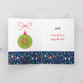 おめでとう!クリスマスウィンターホリデー カード (内部)