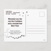 「おめでとう！」 クリスマスレッドホリディポストカード シーズンポストカード (裏面)