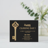 おめでとう！クロージングの日新しい家の不動産 ポストカード (スタンド正面)