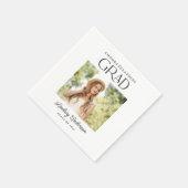 おめでとう グラッド 現代の写真 卒業 スタンダードカクテルナプキン (角)