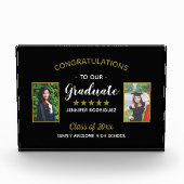 おめでとう グラデュエート カスタム 2 枚の写真 卒業おめでとう フォトブロック (正面)