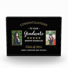 おめでとう グラデュエート カスタム 2 枚の写真 卒業おめでとう フォトブロック