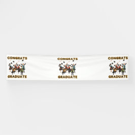 おめでとう グラデュエート 2.5x12 ヴィニール バナー 横断幕