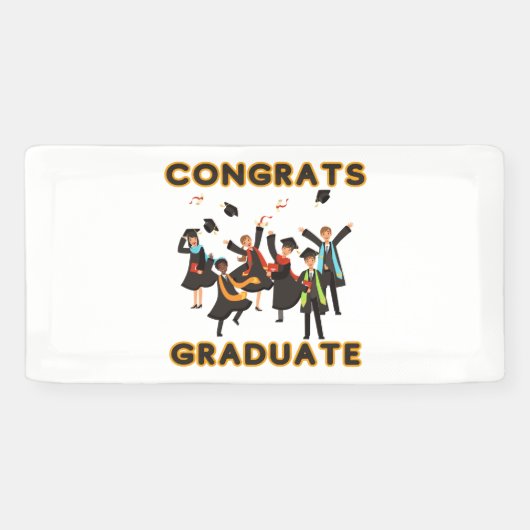 おめでとう グラデュエート 2x1 ビニール バナー 横断幕 (横)