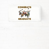 おめでとう グラデュエート 2x1 ビニール バナー 横断幕 (インサイチュ)