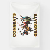 おめでとう グラデュエート 4x6 ビニール バナー 横断幕 (縦)