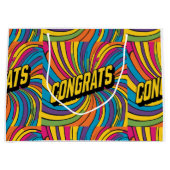 "おめでとう"グルービー抱き枕 ラージペーパーバッグ (正面)