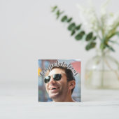 おめでとう グレー オーバーレイ テキスト 封筒カード エンクロージャーカード (スタンド正面)