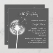 おめでとう！（グレー） 招待状 (正面/裏面)