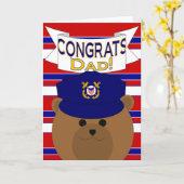 おめでとう – コーストガード – パパ/父 カード (黄色い花)