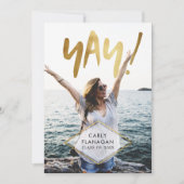 おめでとう!ゴールドスクリプト卒業祝賀会 招待状 (正面)