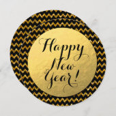 おめでとう!ゴールドフォイル、金ゴールドグリッターシェブロン シーズンカード (正面/裏面)