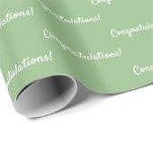 おめでとう サージプリーン 白 ラッピングペーパー (ロールコーナー)