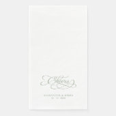 おめでとう サージュグリーン カリグラフィー お祝い (正面)