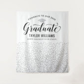 おめでとう!シルバー・コンフェッティ卒業パーティー タペストリー (正面)