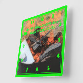 おめでとう スクエア壁時計 (傾斜)