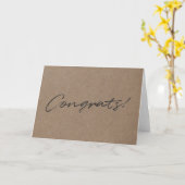 おめでとう! | スクリプモダントおめでとうマニラ カード (黄色い花)