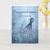 おめでとう タコならあなたをハグできた卒業 カード (黄色い花)