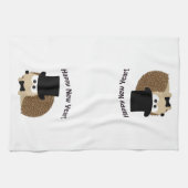 おめでとう！ダッパーヘッジホッグ キッチンタオル (横)