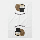 おめでとう！ダッパーヘッジホッグ キッチンタオル (縦)