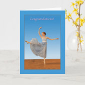 おめでとう、ダンス・リサイタル カード (黄色い花)