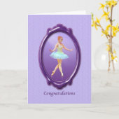 おめでとう、ダンス・リサイタル、バレエ カード (黄色い花)