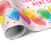 おめでとう テキストまたは名前 卒業 引退 ラッピングペーパー (ロールコーナー)