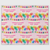 おめでとう テキスト 名前 卒業 退職 ラッピングペーパー (フラット)