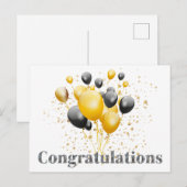 おめでとう　デコレーション ディスコボール ポストカード (正面/裏面)