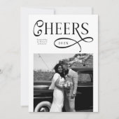 おめでとう　ニューイヤー　モダン　シック　スタイリッシュ　2　フォト シーズンカード (正面)