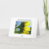 おめでとう！ ハッピーアニバーサリー！ 黄色いひまわり グリーティングカード (裏面)