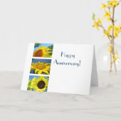 おめでとう！ ハッピーアニバーサリー！ 黄色いひまわり グリーティングカード (黄色い花)