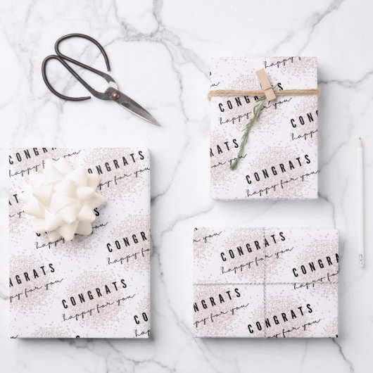 おめでとう ハッピー フォー ユー ラッピングペーパーセット ラッピングペーパーシート (正面)