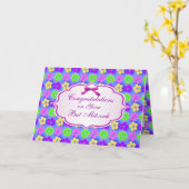 おめでとう、バルミツワーカード カード (黄色い花)