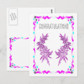 おめでとう – ヒザーの小枝 ポストカード (正面/裏面)