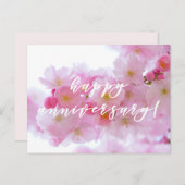 おめでとう!ピンクのサクラの花 - 写真 ポストカード (正面/裏面)