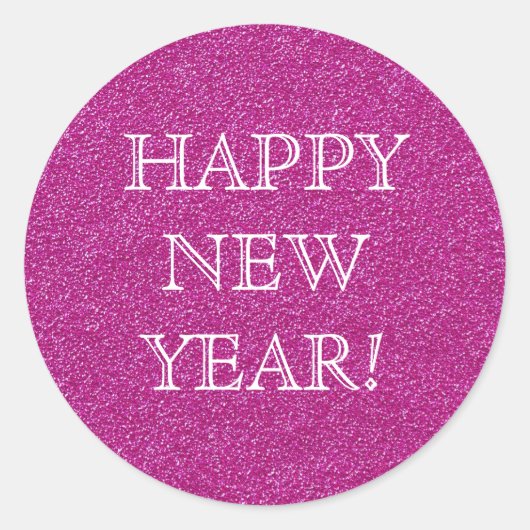 おめでとう！ピンクグリッターグラマーパーティー ラウンドシール (正面)