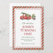 おめでとう！ファーストバースデー招待状 招待状 (正面/裏面)