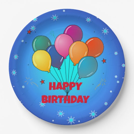 おめでとう!フェスティバル星空。 ペーパープレート (正面)