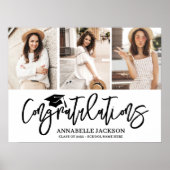 おめでとう フォト コラージュ 卒業 ポスター (正面)