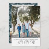 おめでとう&ブライトな新年の写真カード シーズンカード (正面/裏面)