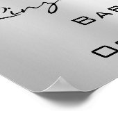 おめでとう ベイビーブルー フット ベイビーシャワー ボーイ シルバー ポスター (角)