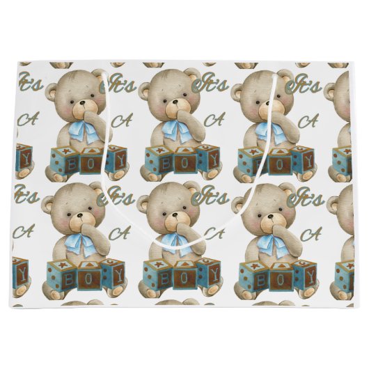 おめでとう ベビーボーイ ギフトバッグ (正面)