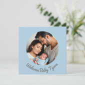 おめでとう ベビーボーイ ブルー、ベビーウェルカム 招待状 (スタンド正面)