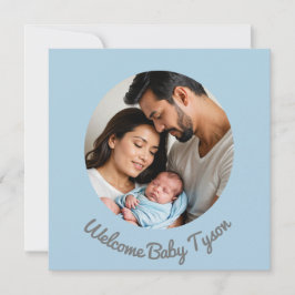 おめでとう ベビーボーイ ブルー、ベビーウェルカム 招待状