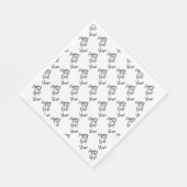 おめでとう!モダンタイポグラフィ白黒おもしろい スタンダードランチョンナプキン (角)