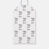 おめでとう！モダン文字シックフェスティバル ギフトタグ (裏面)