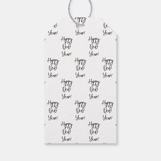 おめでとう！モダン文字シックフェスティバル ギフトタグ (裏面)